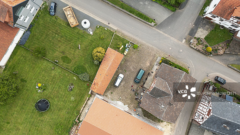 鸟瞰欧洲乡村风景图片素材