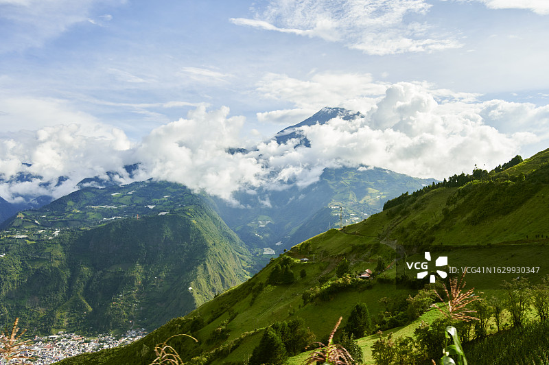 厄瓜多尔通古拉瓦火山景观图片素材