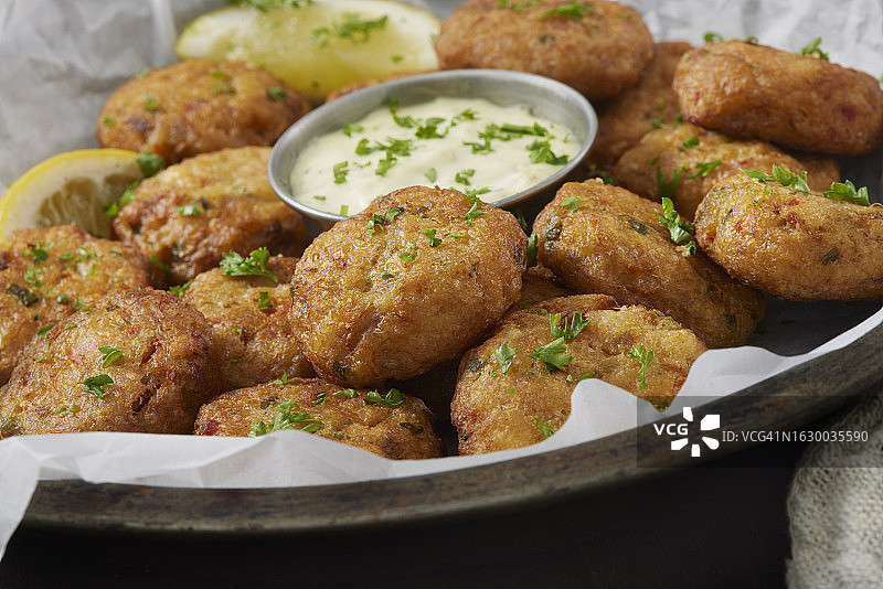 迷你蟹肉饼图片素材