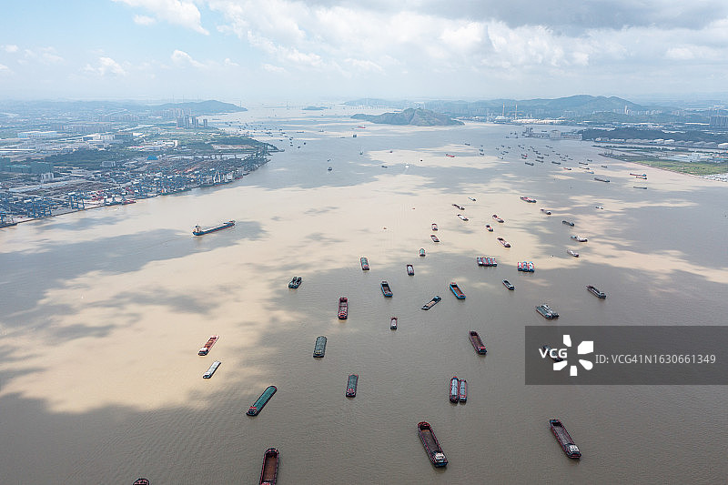 珠江鸟瞰图图片素材