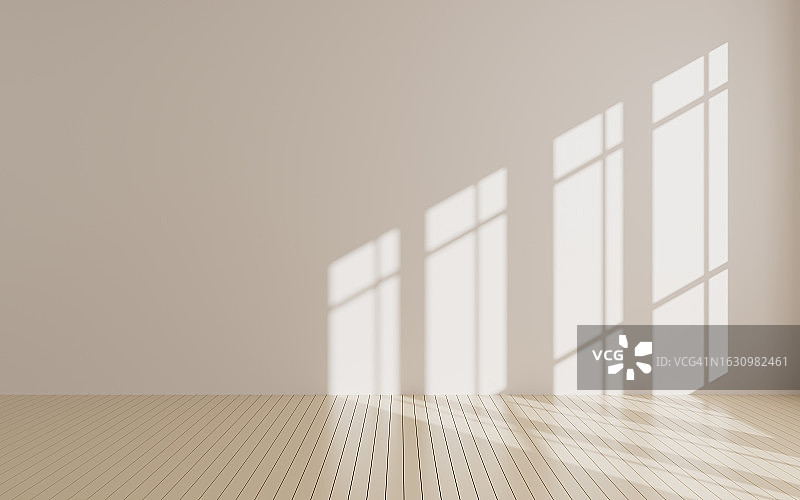 未来的空房间，3D渲染图片素材