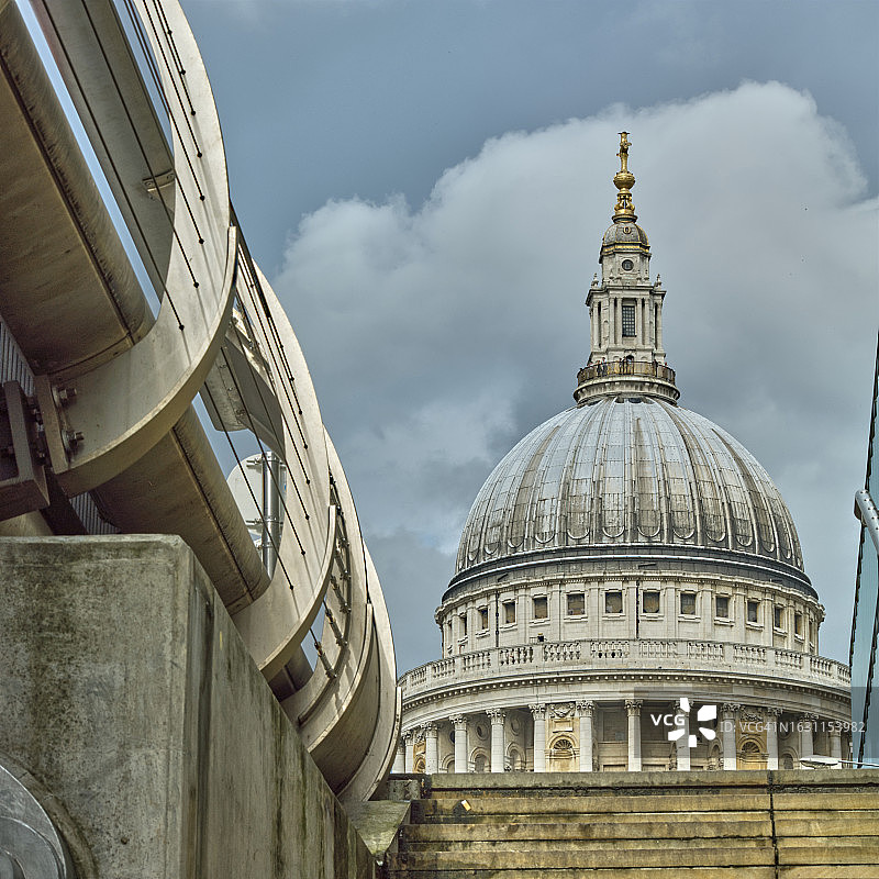 英国伦敦圣保罗大教堂图片素材