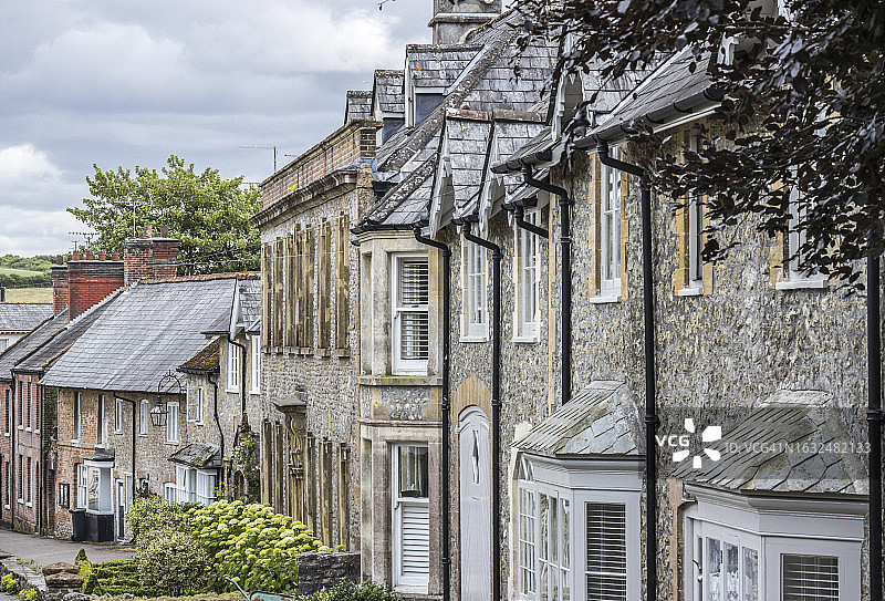 埃弗肖特村庄的建筑外立面景观图片素材