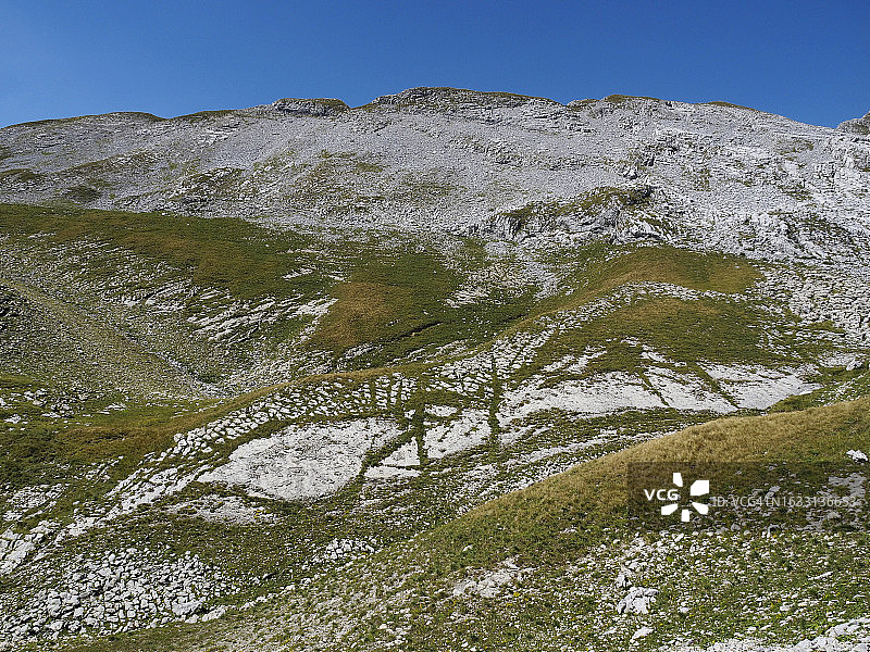恩特勒布赫联合国教科文组织生物圈保护区亨斯特山的喀斯特侵蚀地貌图片素材