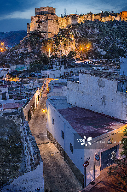 阿尔梅里亚的阿尔卡萨瓦街区，西班牙安达卢西亚图片素材