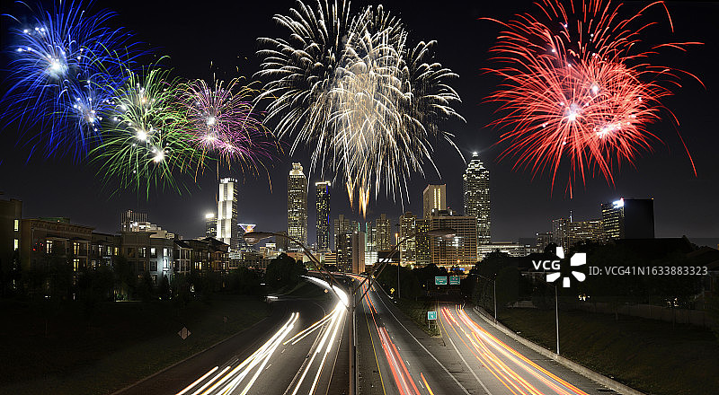 亚特兰大新年烟花图片素材