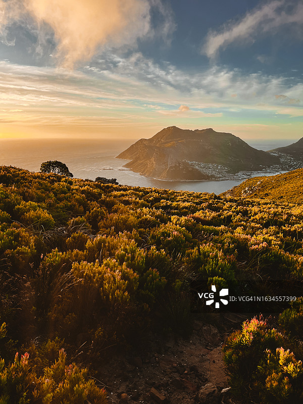 从查普曼峰看到的南非豪特湾图片素材