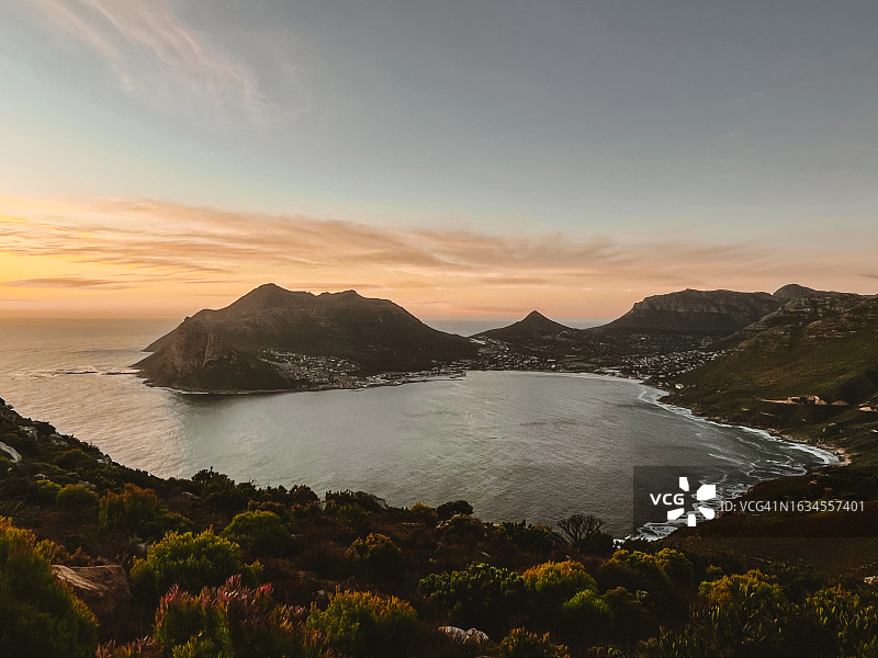 从查普曼峰看到的南非豪特湾图片素材