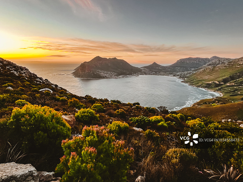 从查普曼峰看到的南非豪特湾图片素材