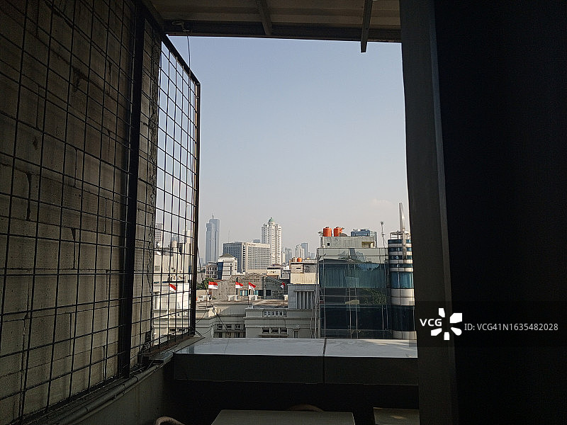 雅加达城市污染景观图片素材