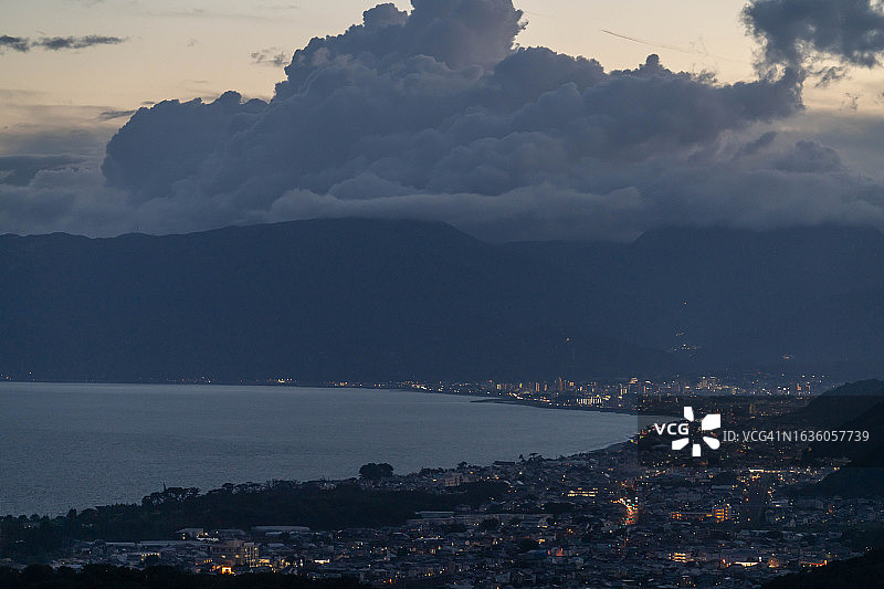 日本神奈川县海边的住宅区图片素材