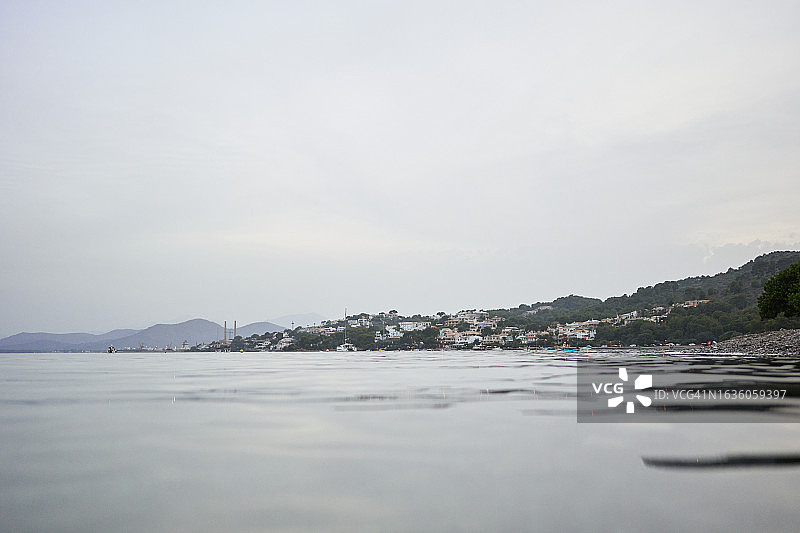 地平线上的海岸线水线景观图片素材