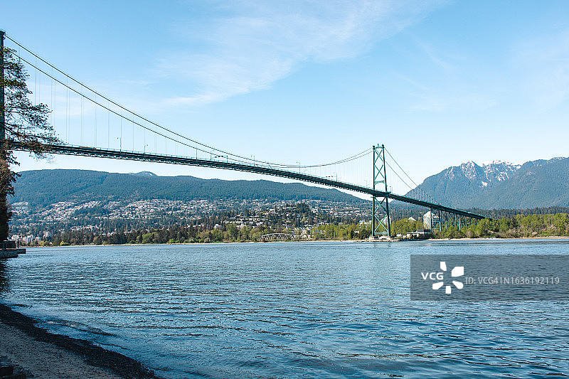 温哥华狮门大桥第一人称视角图片素材