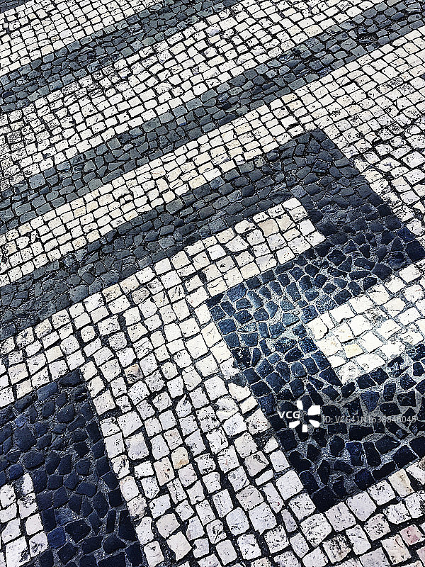 葡萄牙石子路图案图片素材