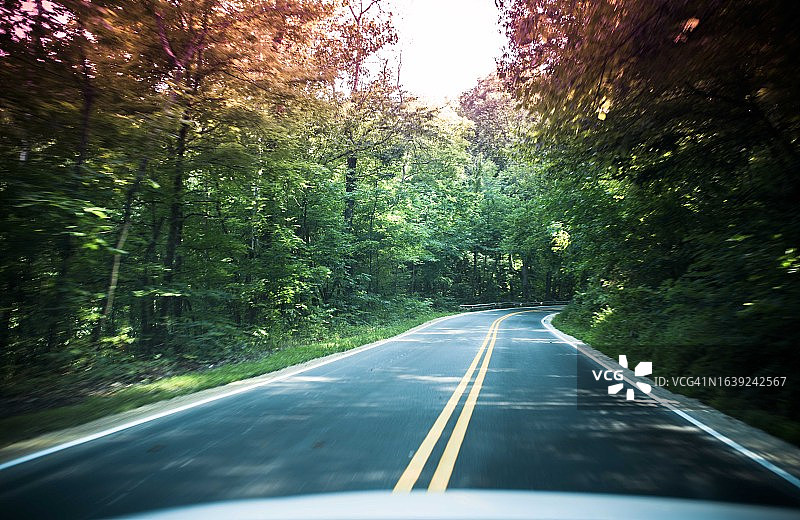 印第安纳州的摩根·门罗州立森林的37号公路图片素材