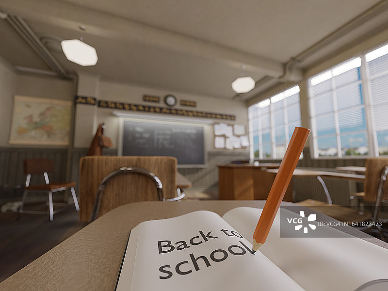 笔记本上书写的返校季文字图片素材