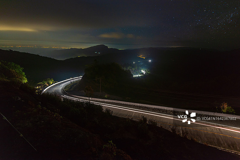 泰国清迈茵他侬国家公园41公里处的弯道图片素材