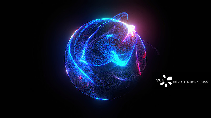 代表AI和未来技术的未来感能量球3D设计元素图片素材