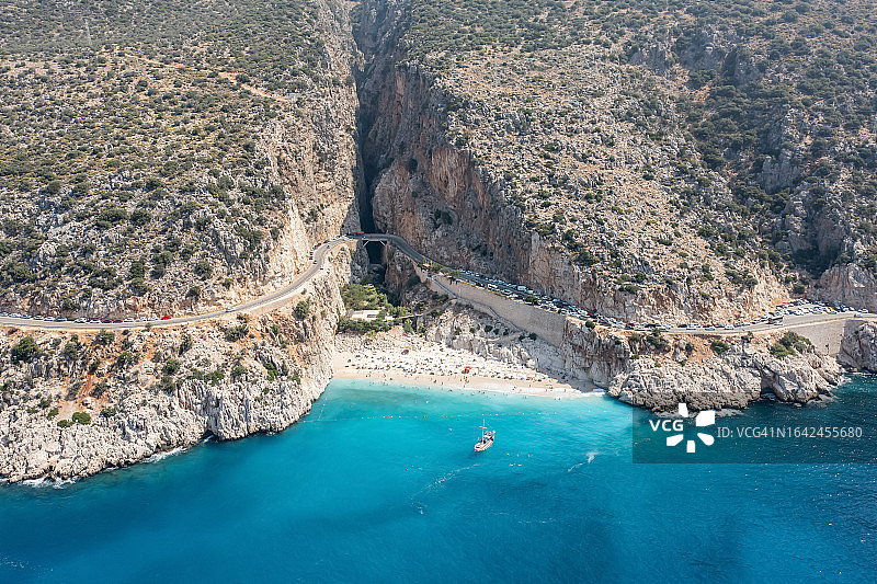 航拍安塔利亚卡普塔什海滩图片素材