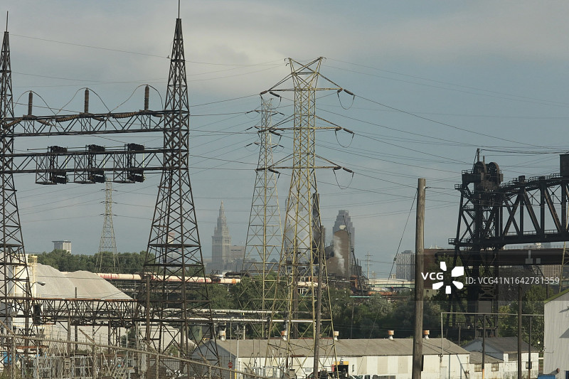 城市附近工业景观图片素材