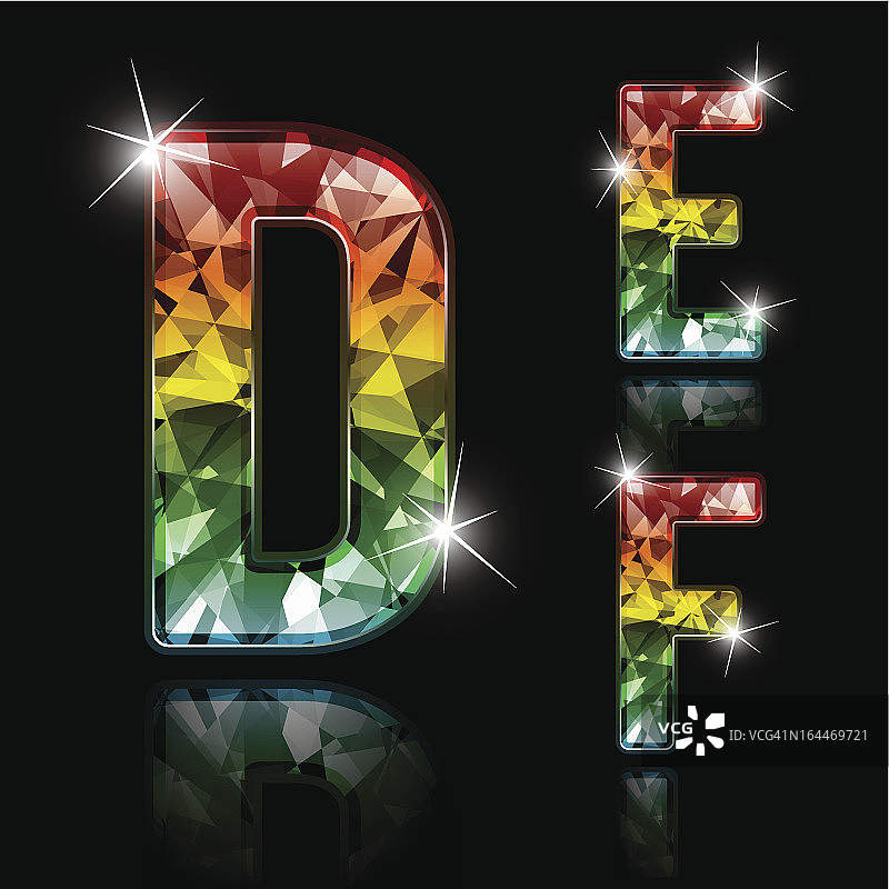 钻石字母图片素材