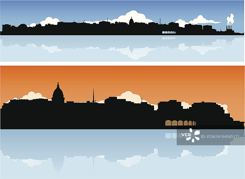 威斯康星州麦迪逊市天际线图片素材