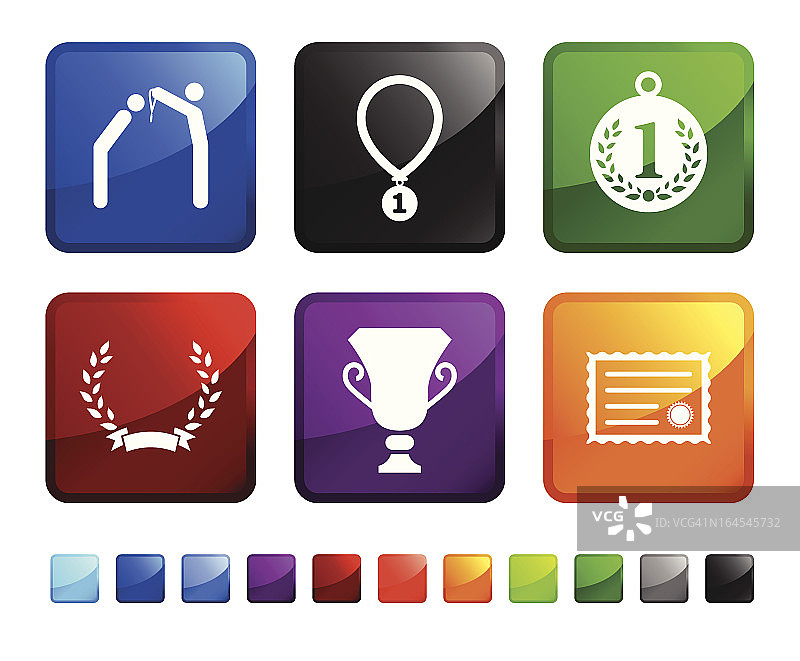 冠军奖品贴纸套装图片素材