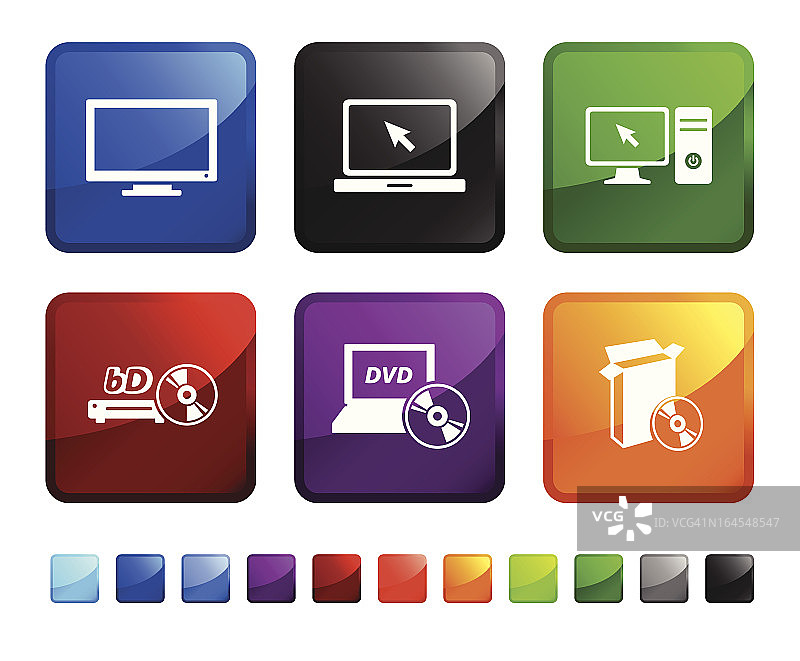 现代电子产品免版税矢量图标贴纸图片素材