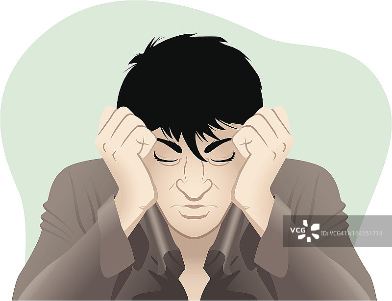 焦虑的男人图片素材