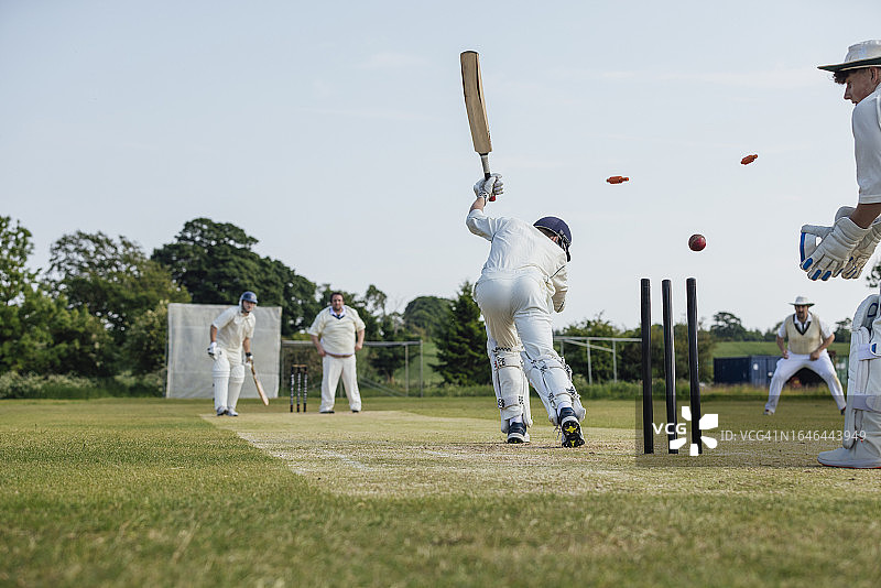击中板球球门图片素材