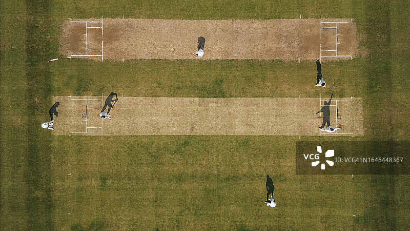 板球比赛鸟瞰图图片素材