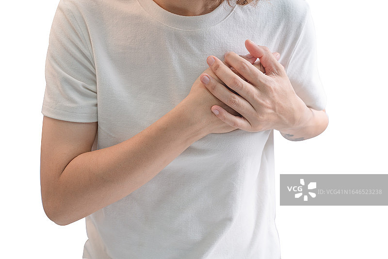 女人心脏病发作图片素材