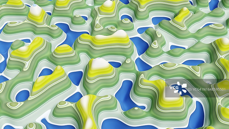 3D渐变景观平滑过渡图片素材