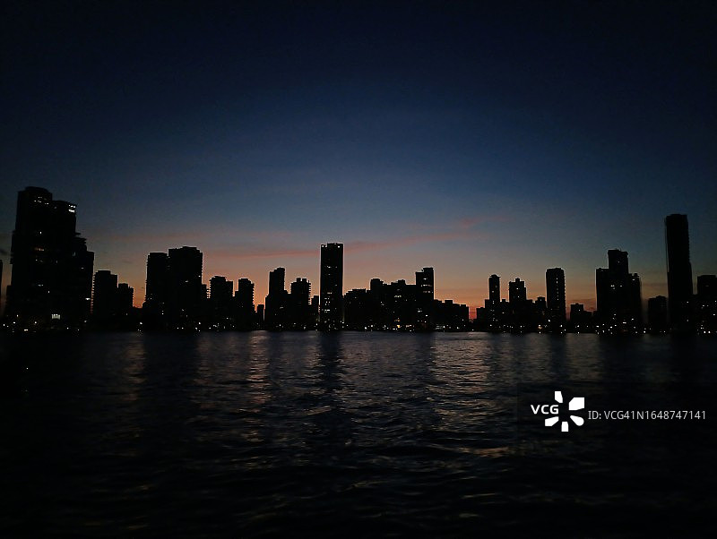 哥伦比亚卡塔赫纳日落海湾图片素材