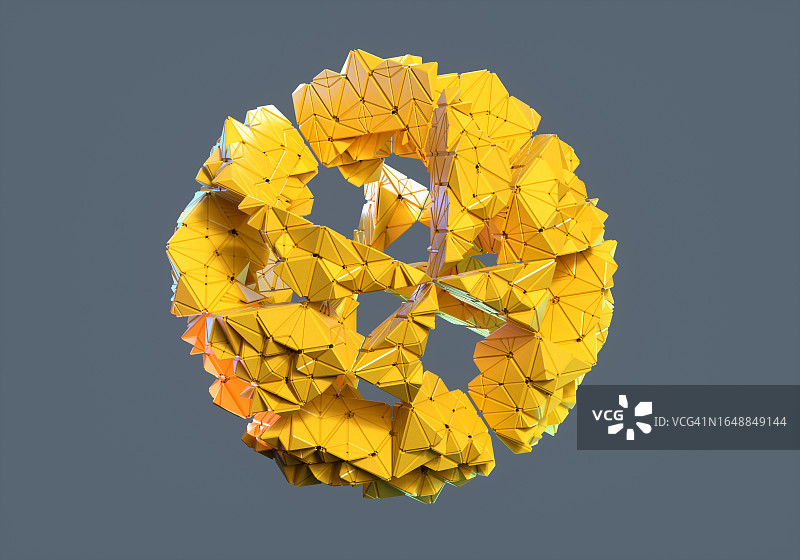 黄色抽象球体图片素材