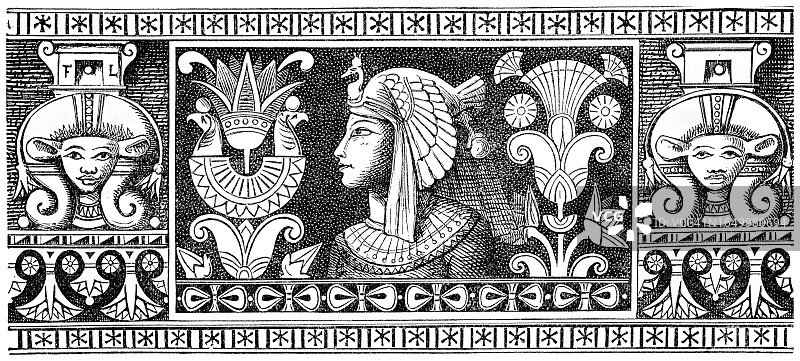 克娄巴特拉七世（公元前51年至30年埃及托勒密王国女王）肖像图片素材