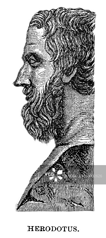 古希腊雕塑：希罗多德图片素材