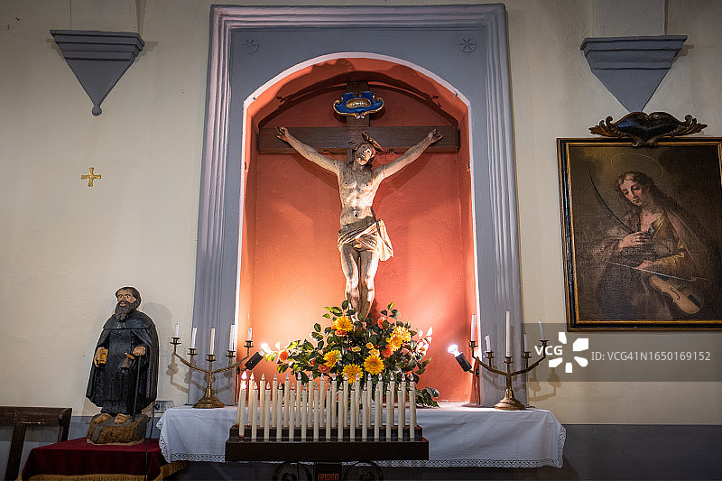 瓦莱里亚纳的卡斯特尔韦基奥 - 意大利托斯卡纳区皮斯托亚省图片素材