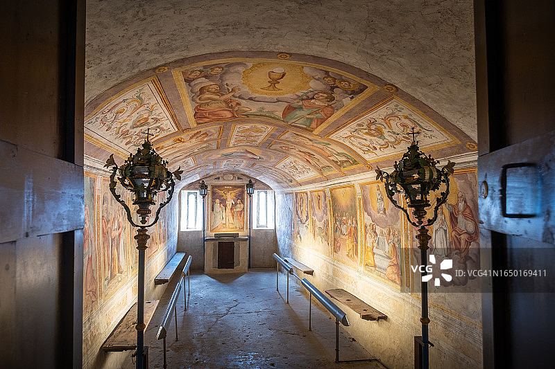 瓦莱里亚纳的卡斯特尔韦基奥 - 意大利托斯卡纳区皮斯托亚省图片素材