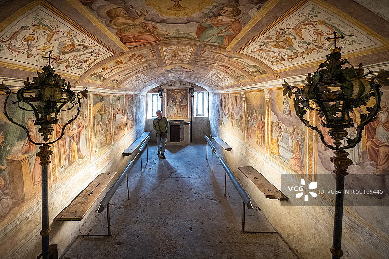 瓦莱里亚纳的卡斯特尔韦基奥 - 意大利托斯卡纳区皮斯托亚省图片素材