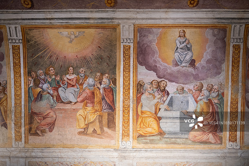 瓦莱里亚纳的卡斯特尔韦基奥 - 意大利托斯卡纳区皮斯托亚省图片素材