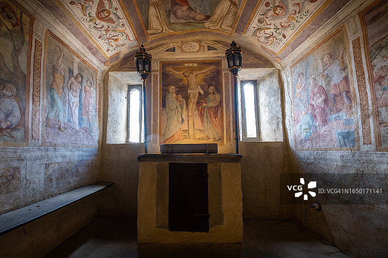 瓦莱里亚纳的卡斯特尔韦基奥 - 意大利托斯卡纳区皮斯托亚省图片素材