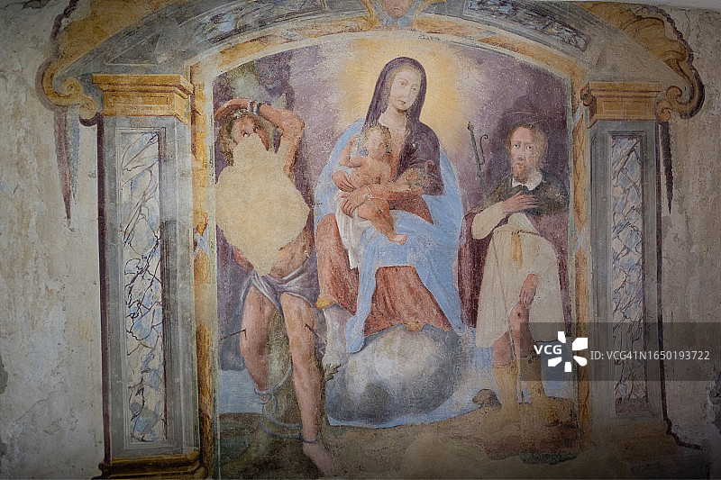 瓦莱里亚纳的卡斯特尔韦基奥 - 意大利托斯卡纳区皮斯托亚省图片素材