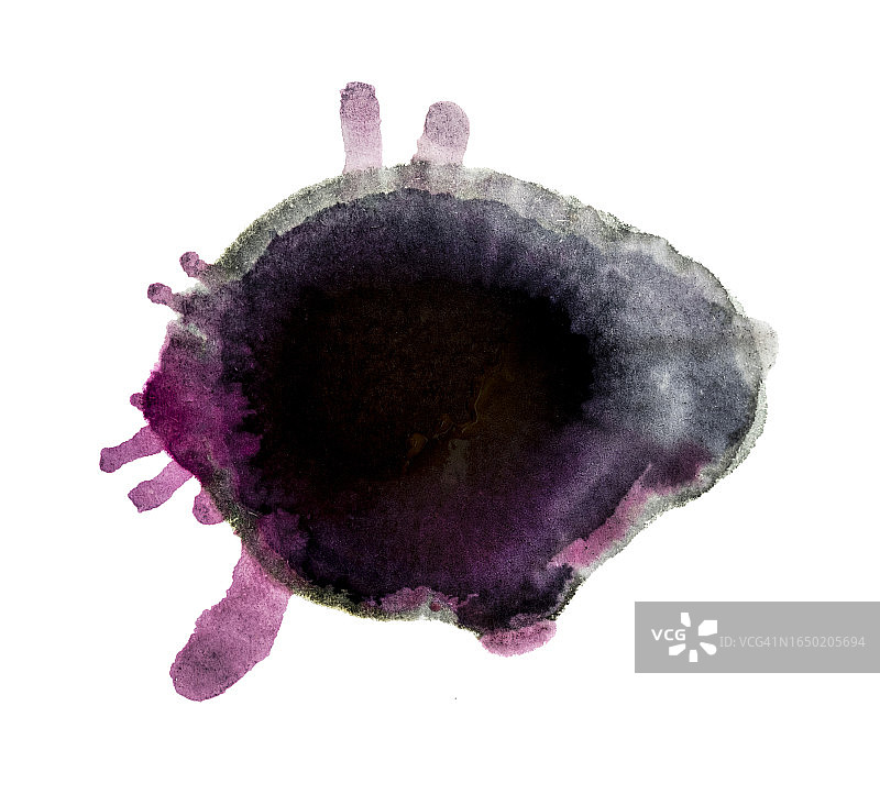 白色画布上粉色和黑色液体分子混合图片素材