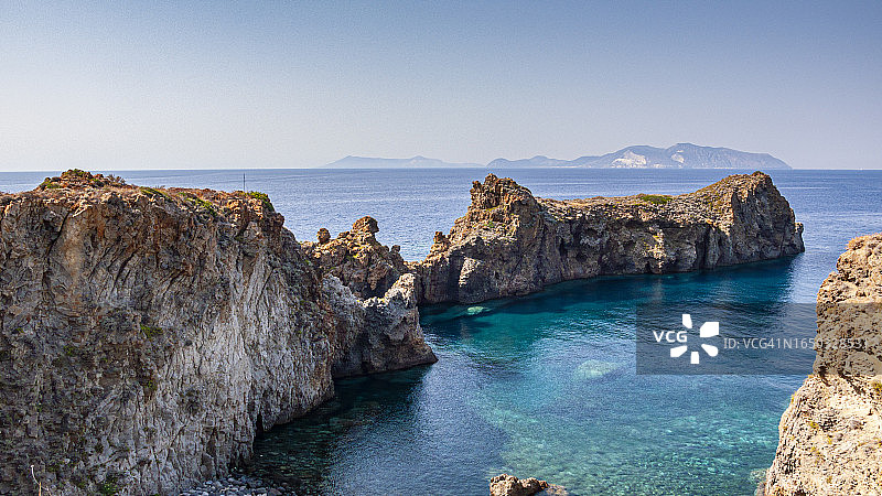 西西里岛帕纳雷阿岛Cala Junco图片素材