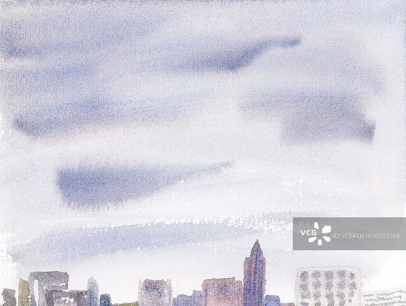 阴天下的城市图片素材