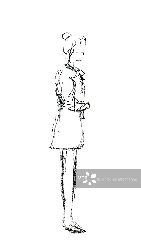 身穿短裙的女服务员图片素材