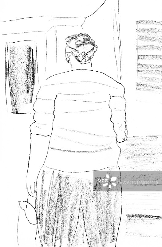 站在地铁车厢里的男人背影图片素材