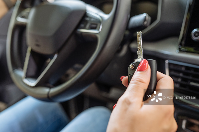 车内的汽车钥匙图片素材