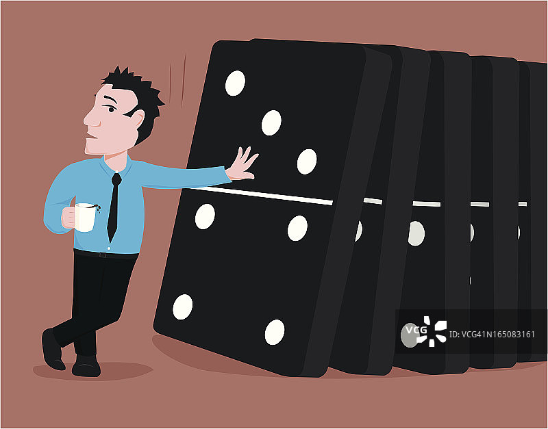 推倒多米诺骨牌图片素材